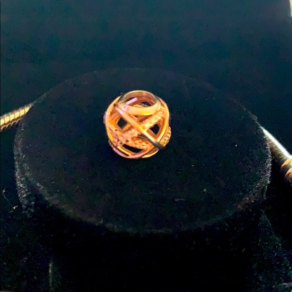 Pandora type rose gold charm